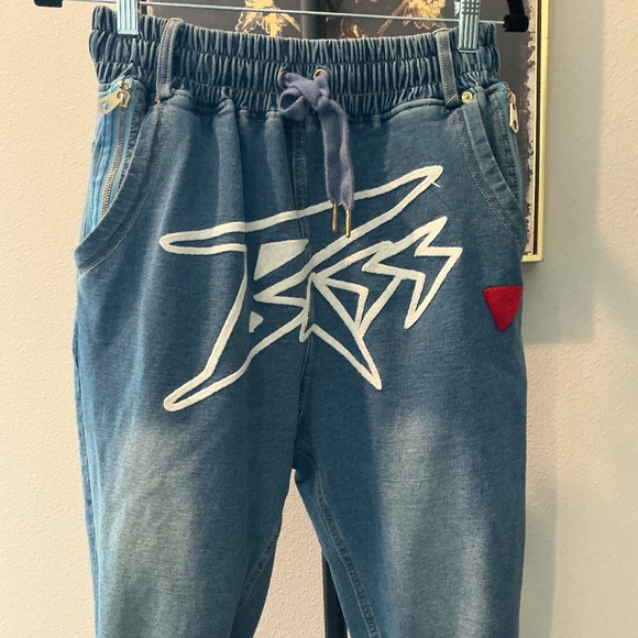 Bass by Ron Bass 90s-Style Draw String Denim Cotton Mens Shorts Size Medium - Picture 1 of 8